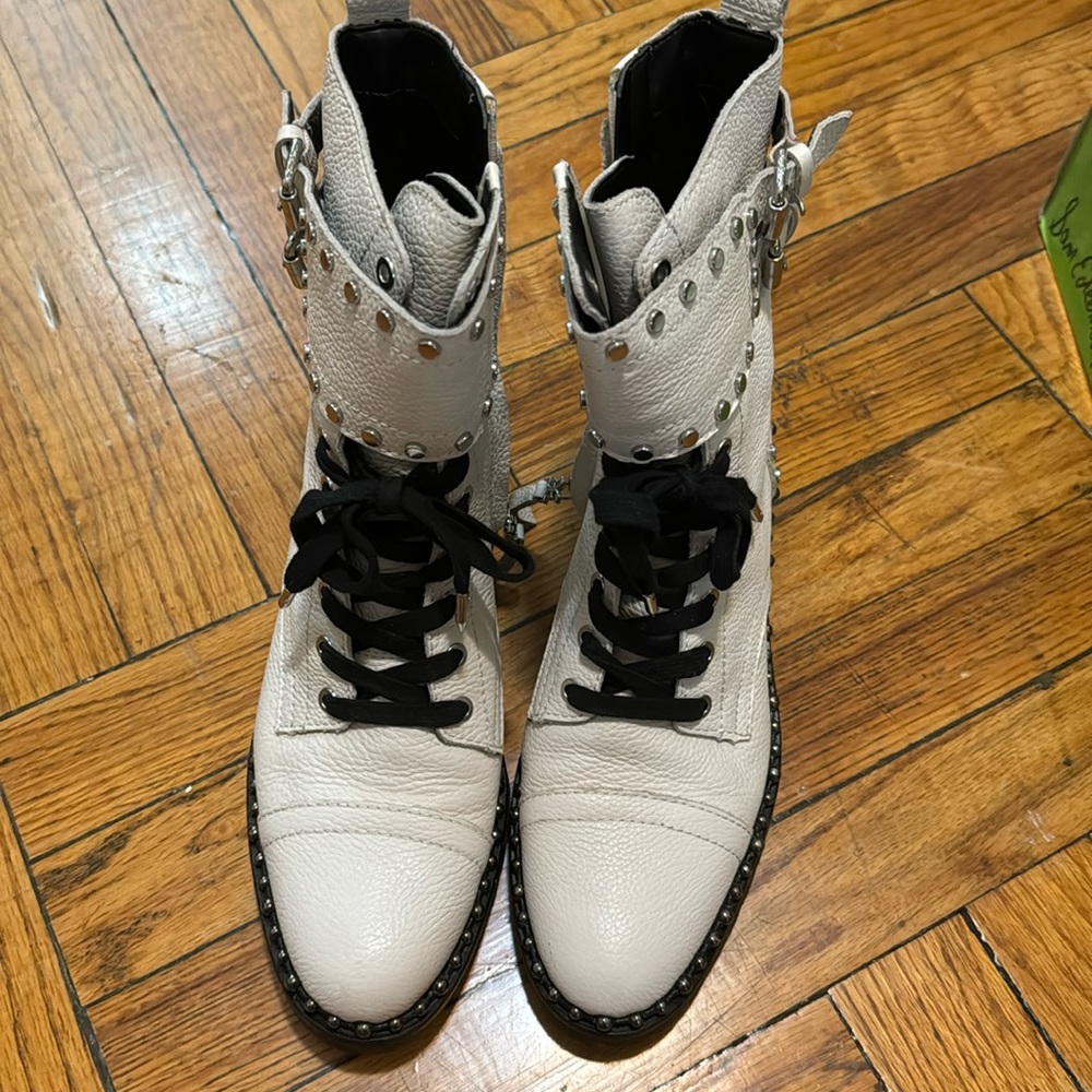 Sam Edelman Jennifer White Combat Boots